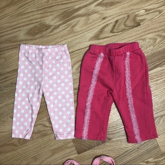 6-9 month Girls Clothing Bundle Pants Skirtall Pink Ruffle Disney Skirt Overall - Picture 2 of 6
